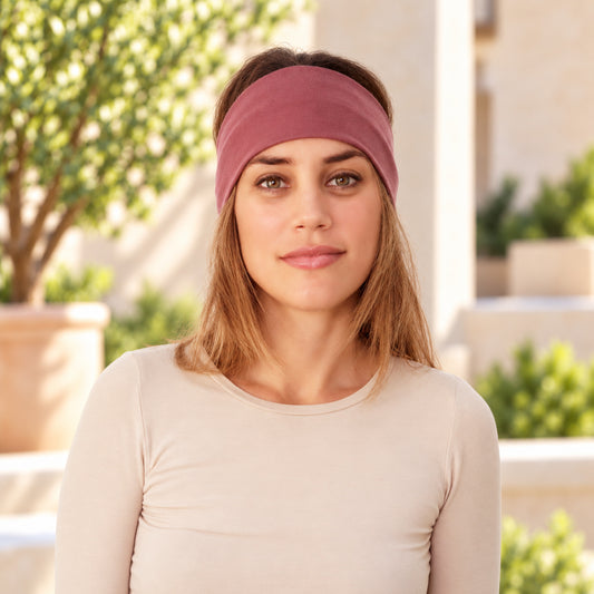 Elastisches Haarband mit Knoten · Sandelholz