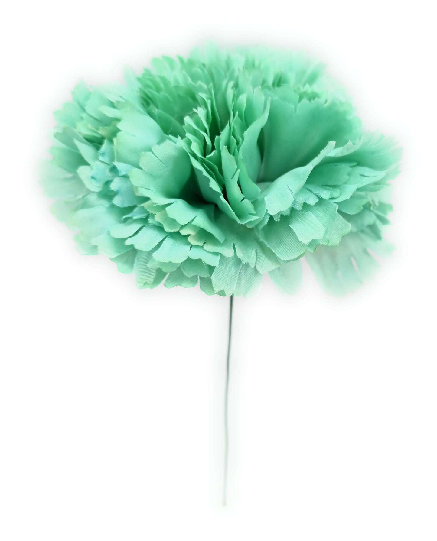 Clavel XL Flor Flamenca Grande Adorno Pelo Mujer · Verde Agua Ø13cm