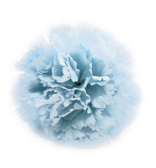 Clavel XL Flor Flamenca Grande Adorno Pelo Mujer · Azul Claro Ø13cm