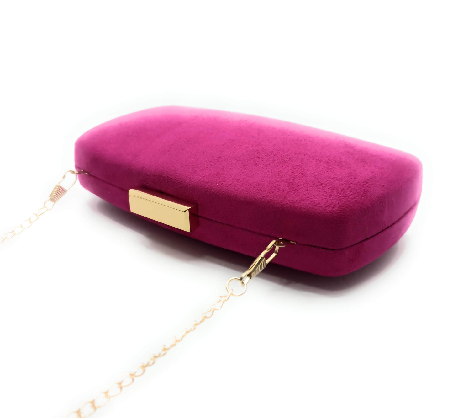 Cartera De Mano Bolso Fiesta · Ante Buganvilla Oro (última unidad!)