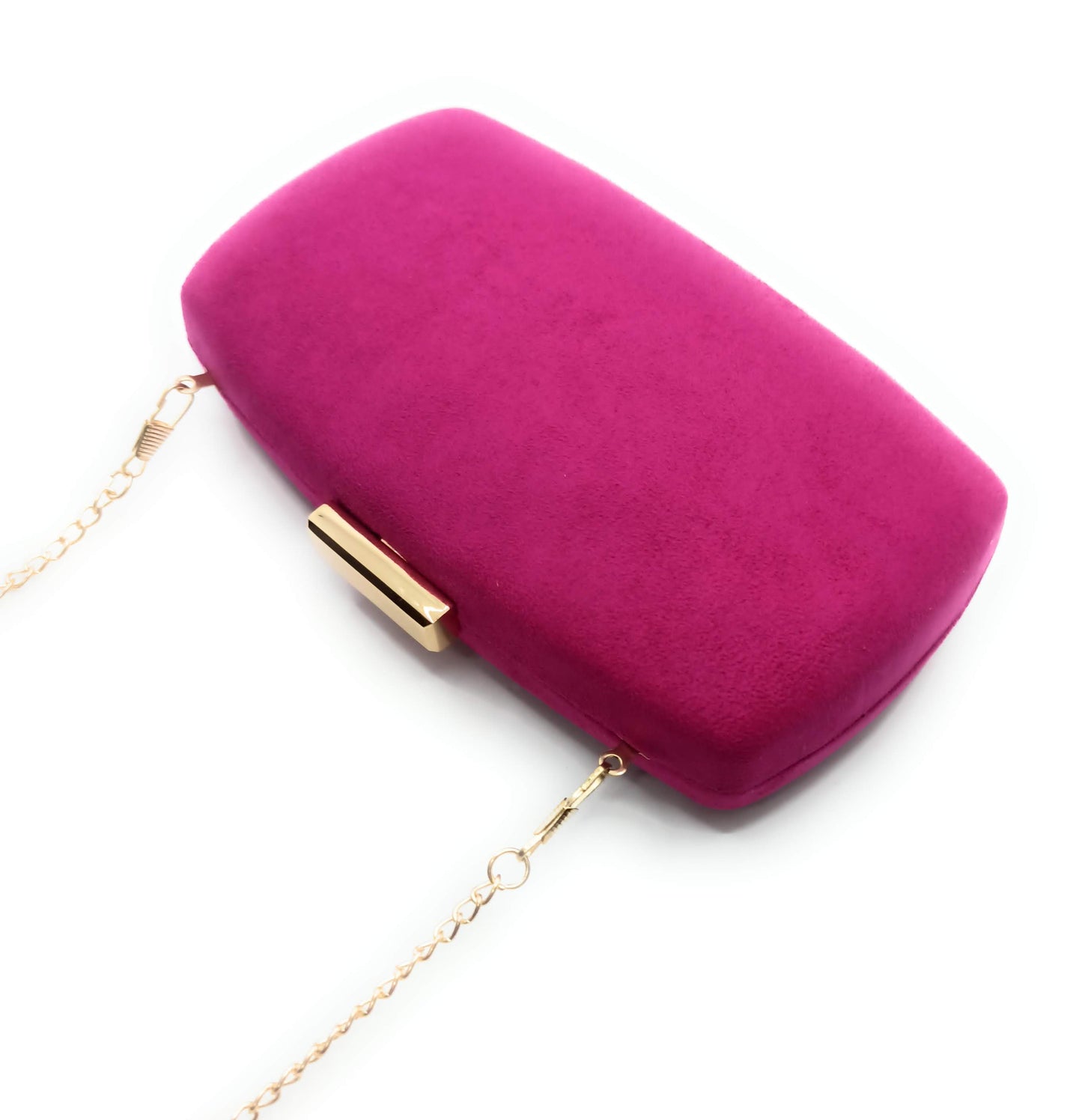 Cartera De Mano Bolso Fiesta · Ante Buganvilla Oro (última unidad!)