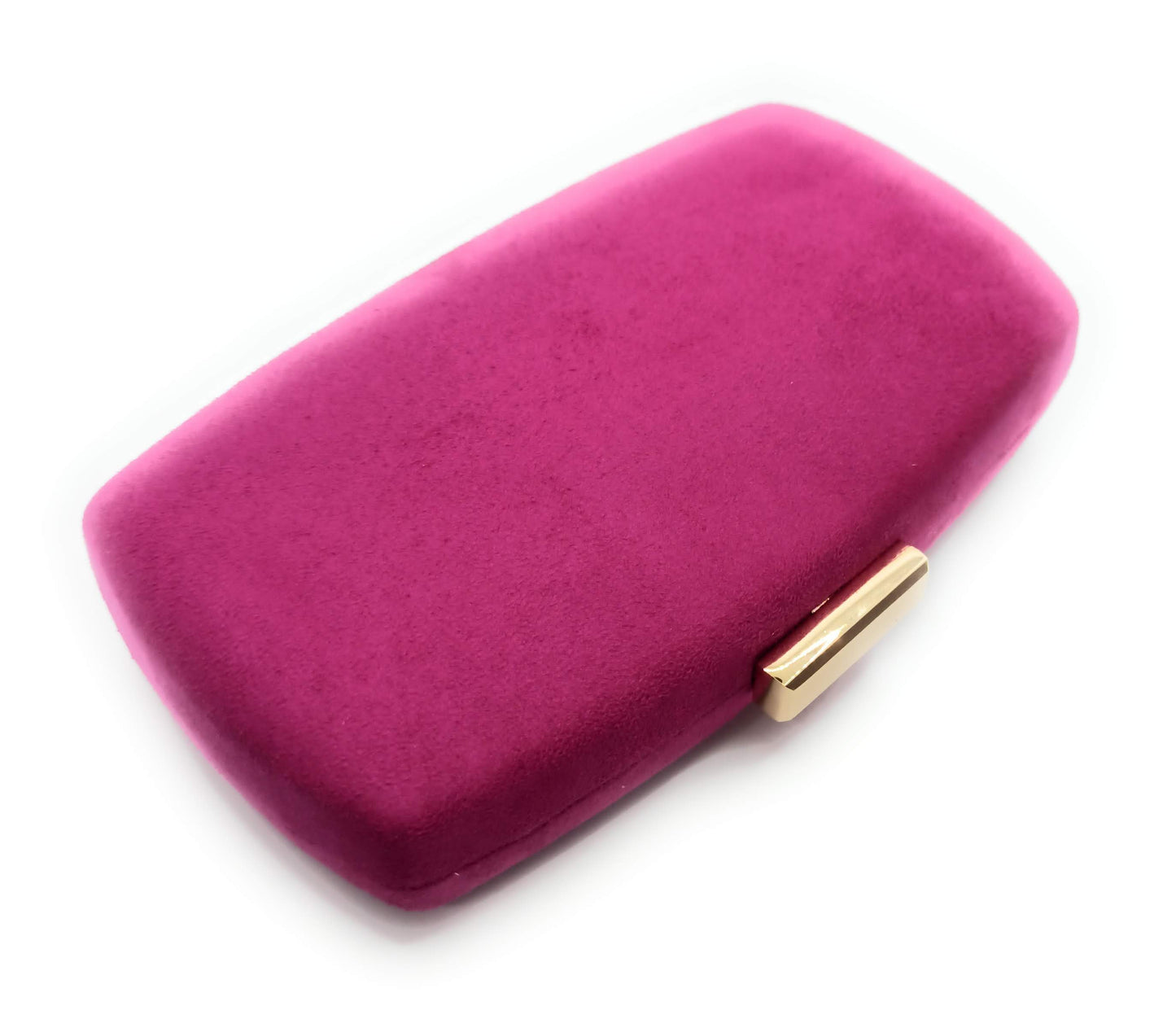 Cartera De Mano Bolso Fiesta · Ante Buganvilla Oro (última unidad!)