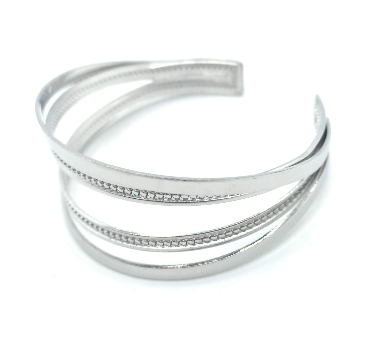 Brazalete Plateado · Aros Plata