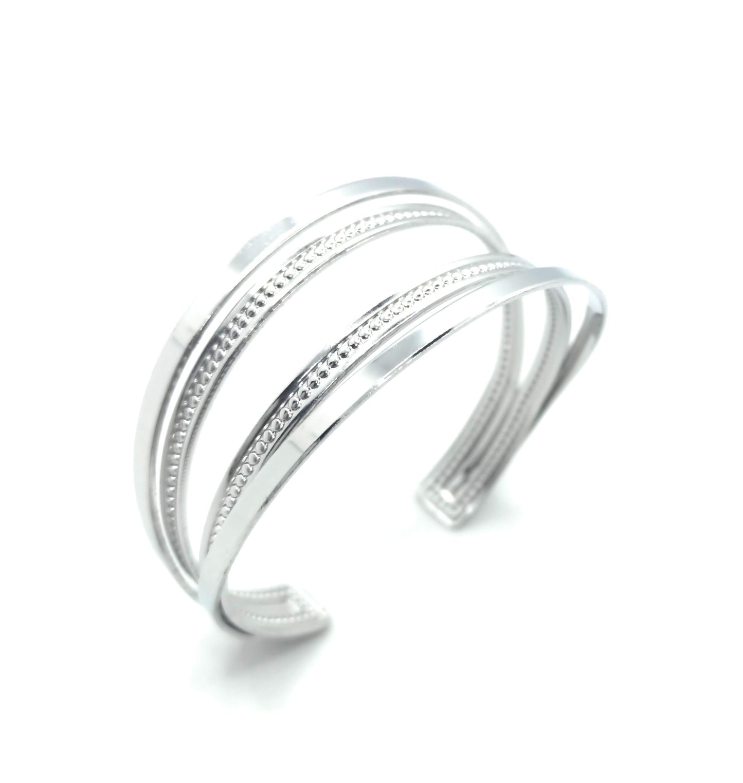 Brazalete Plateado · Aros Plata