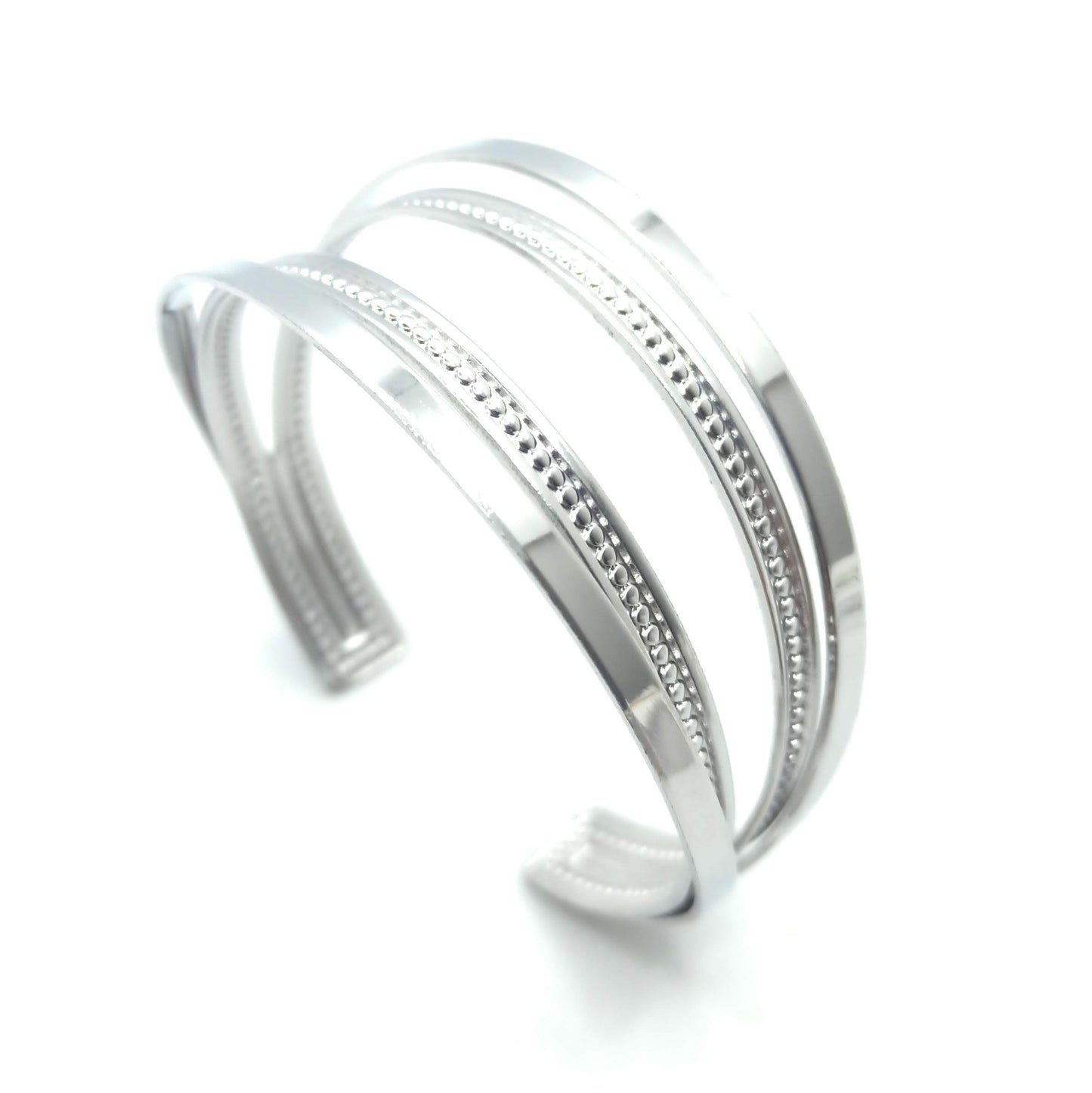 Brazalete Plateado · Aros Plata