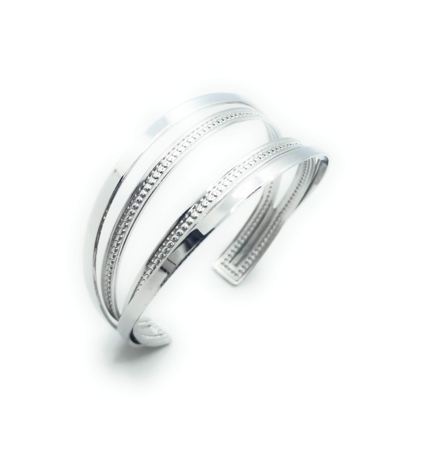 Brazalete Plateado · Aros Plata