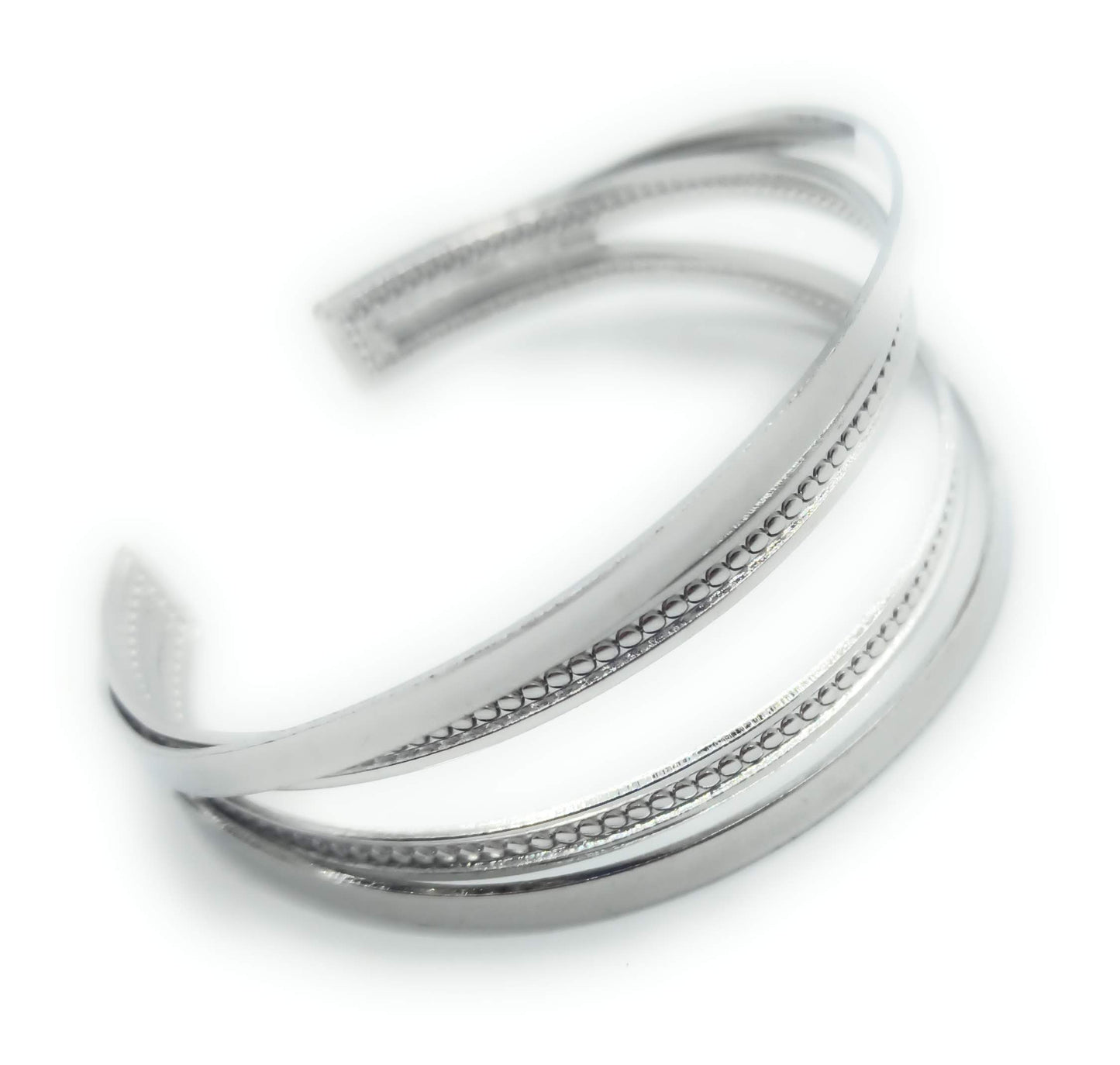 Brazalete Plateado · Aros Plata