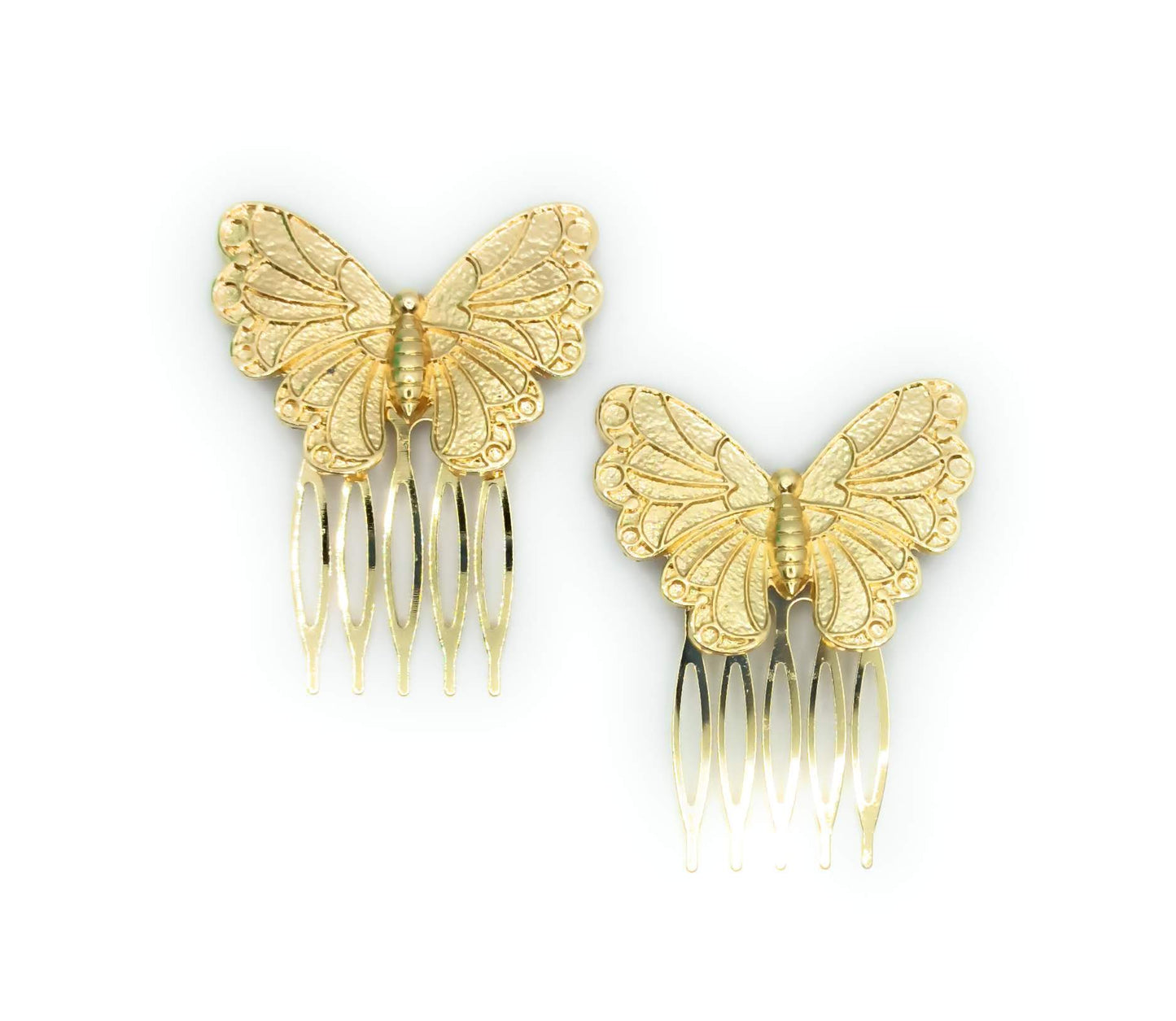 Peinetas Doradas Medianas · Mariposas Talla M (Pack 2 uds) última unidad!