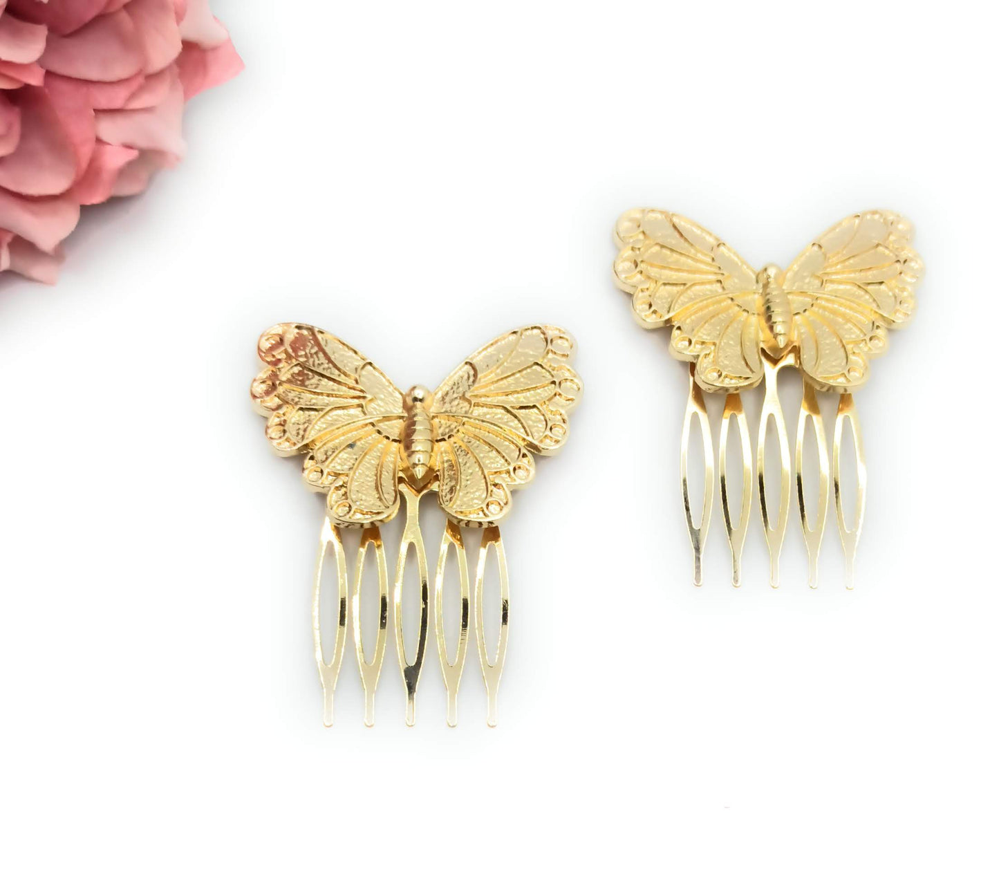 Peinetas Doradas Medianas · Mariposas Talla M (Pack 2 uds) última unidad!