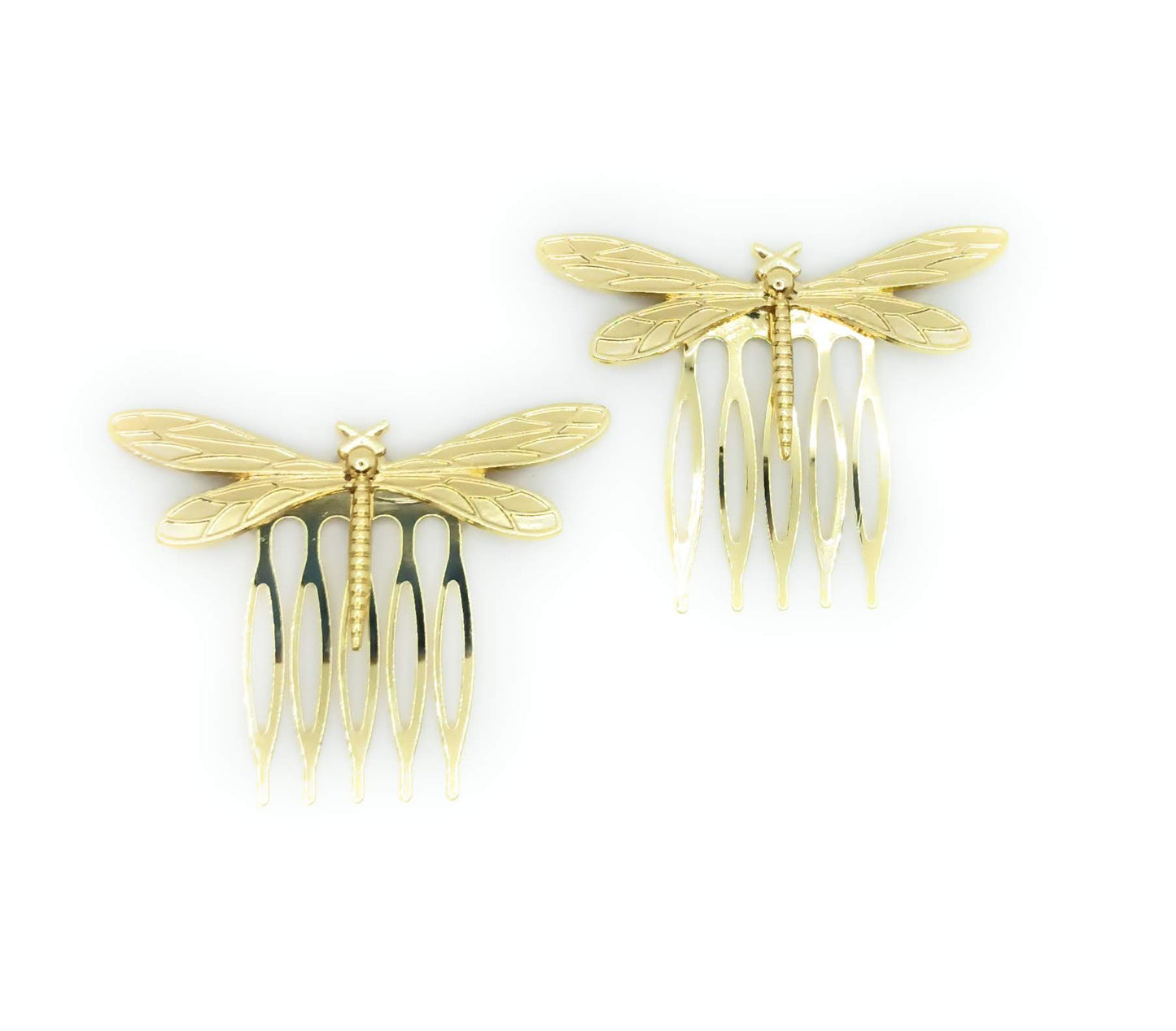 Peinetas Doradas Medianas · Libélulas Talla M (Pack 2 uds)