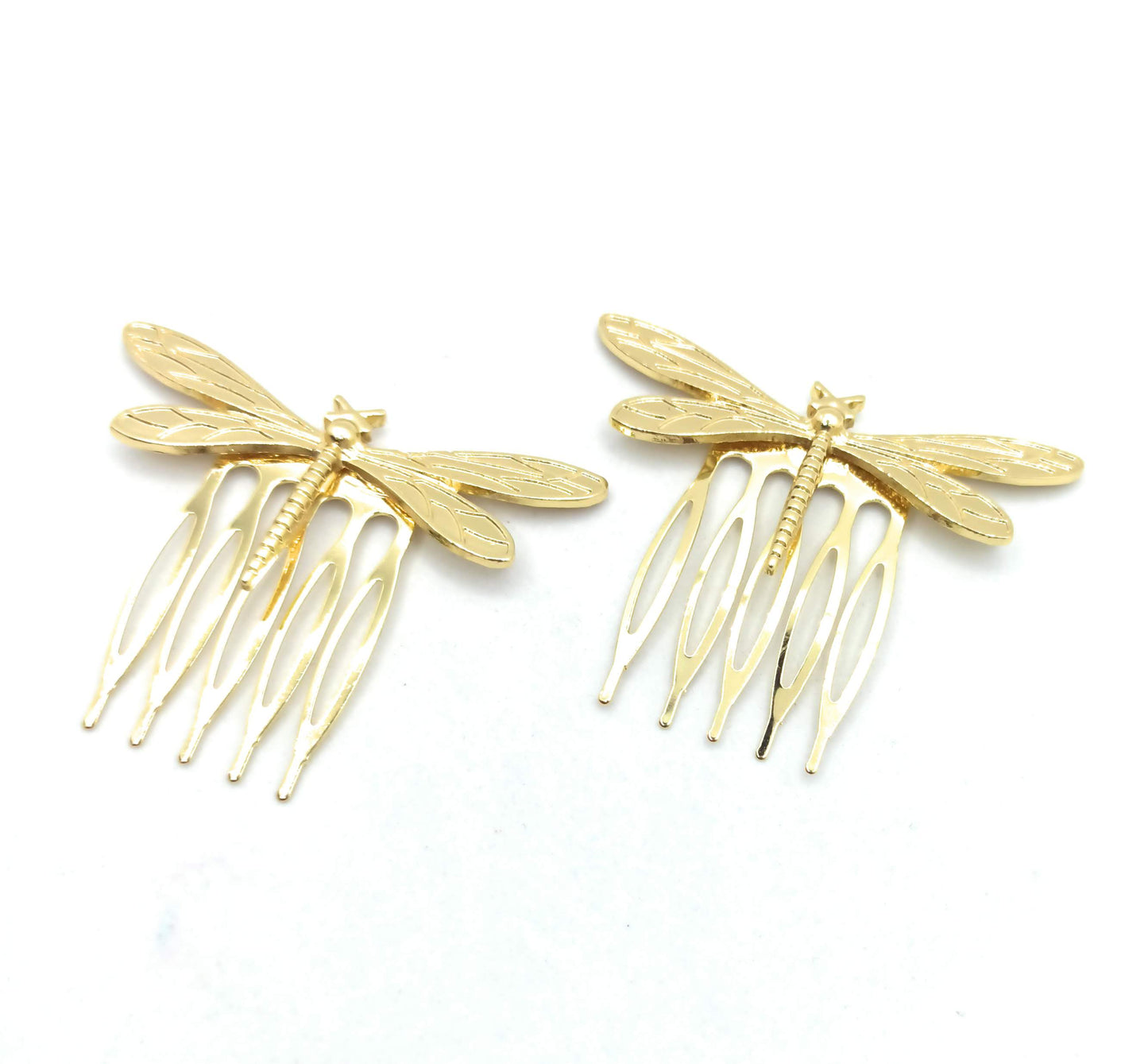 Peinetas Doradas Medianas · Libélulas Talla M (Pack 2 uds)