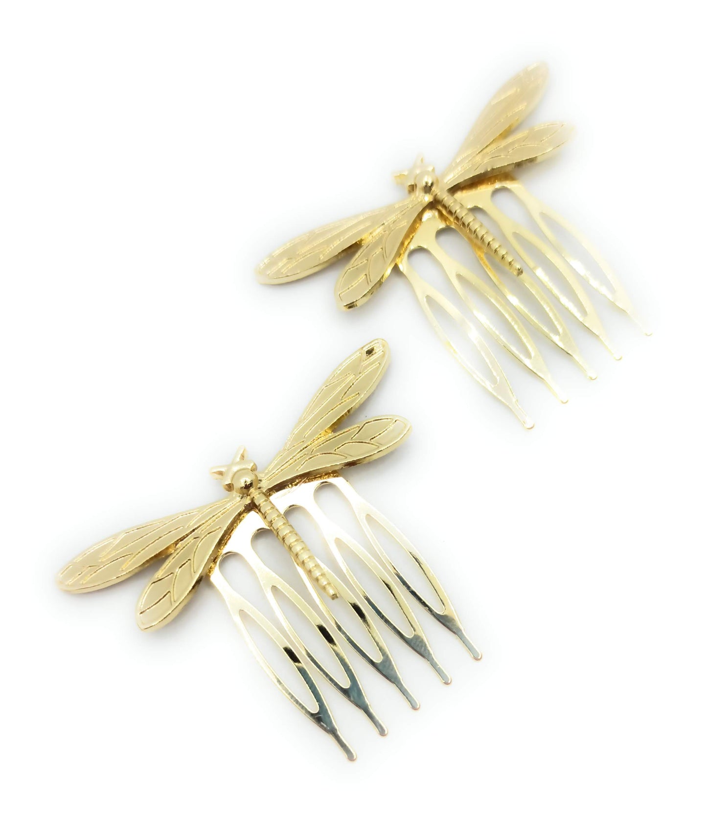 Peinetas Doradas Medianas · Libélulas Talla M (Pack 2 uds)