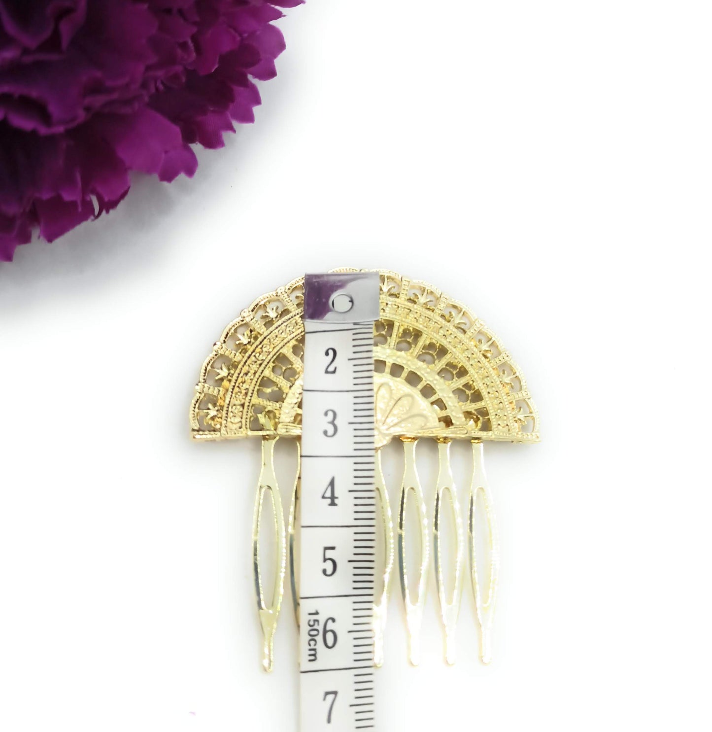 Peinetas Doradas Medianas · Abanicos Talla M (Pack 2 uds)