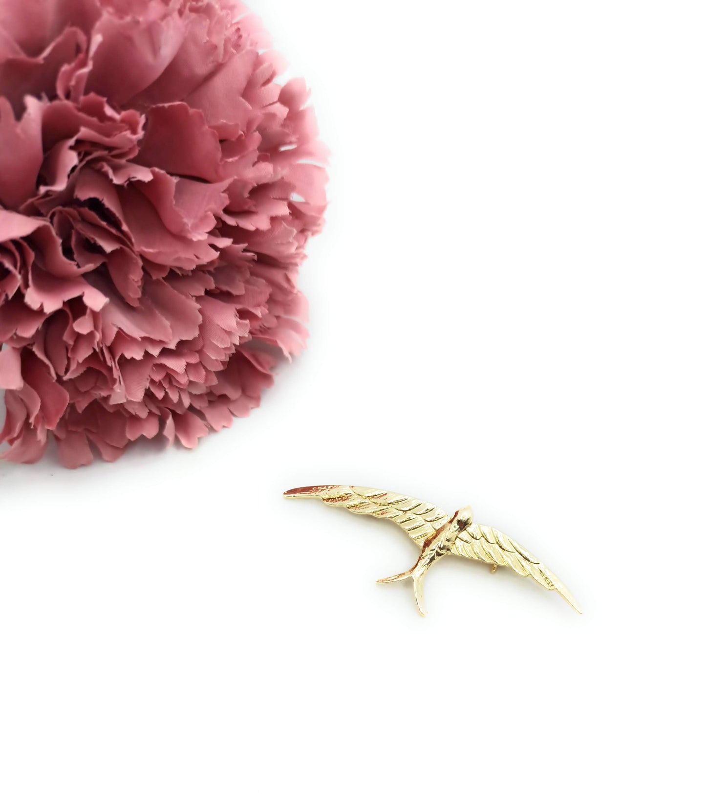 Broche Dorado Mediano · Golondrina Oro Brillo (Talla M)