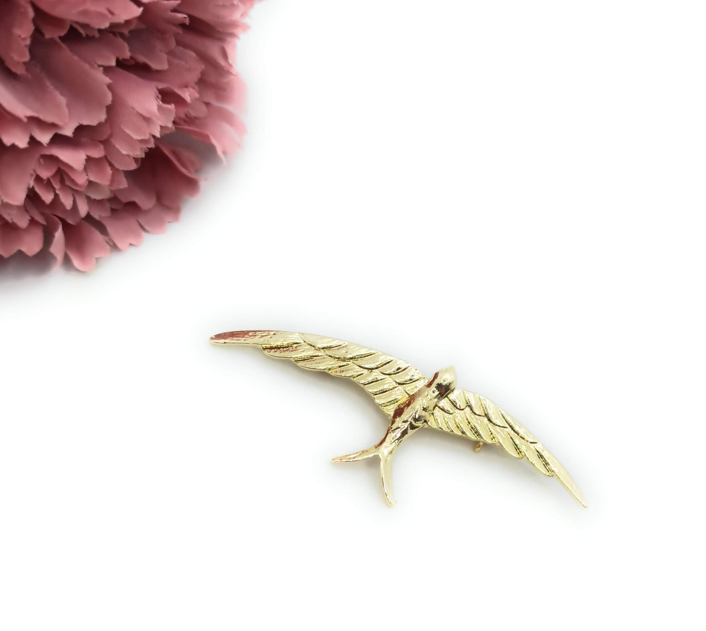 Broche Dorado Mediano · Golondrina Oro Brillo (Talla M)