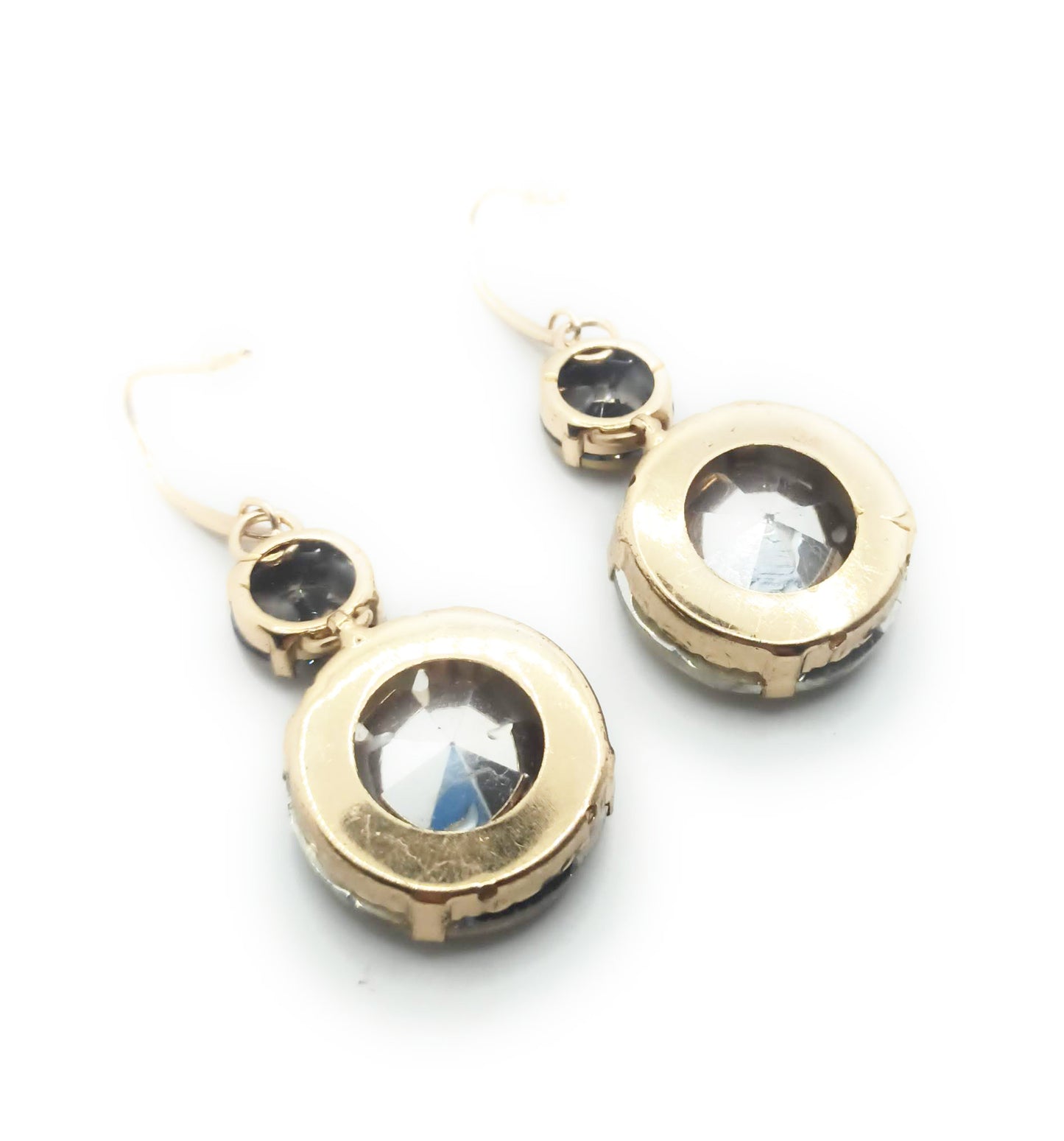 Pendientes Largos de Cristales de Colores XL · Champán