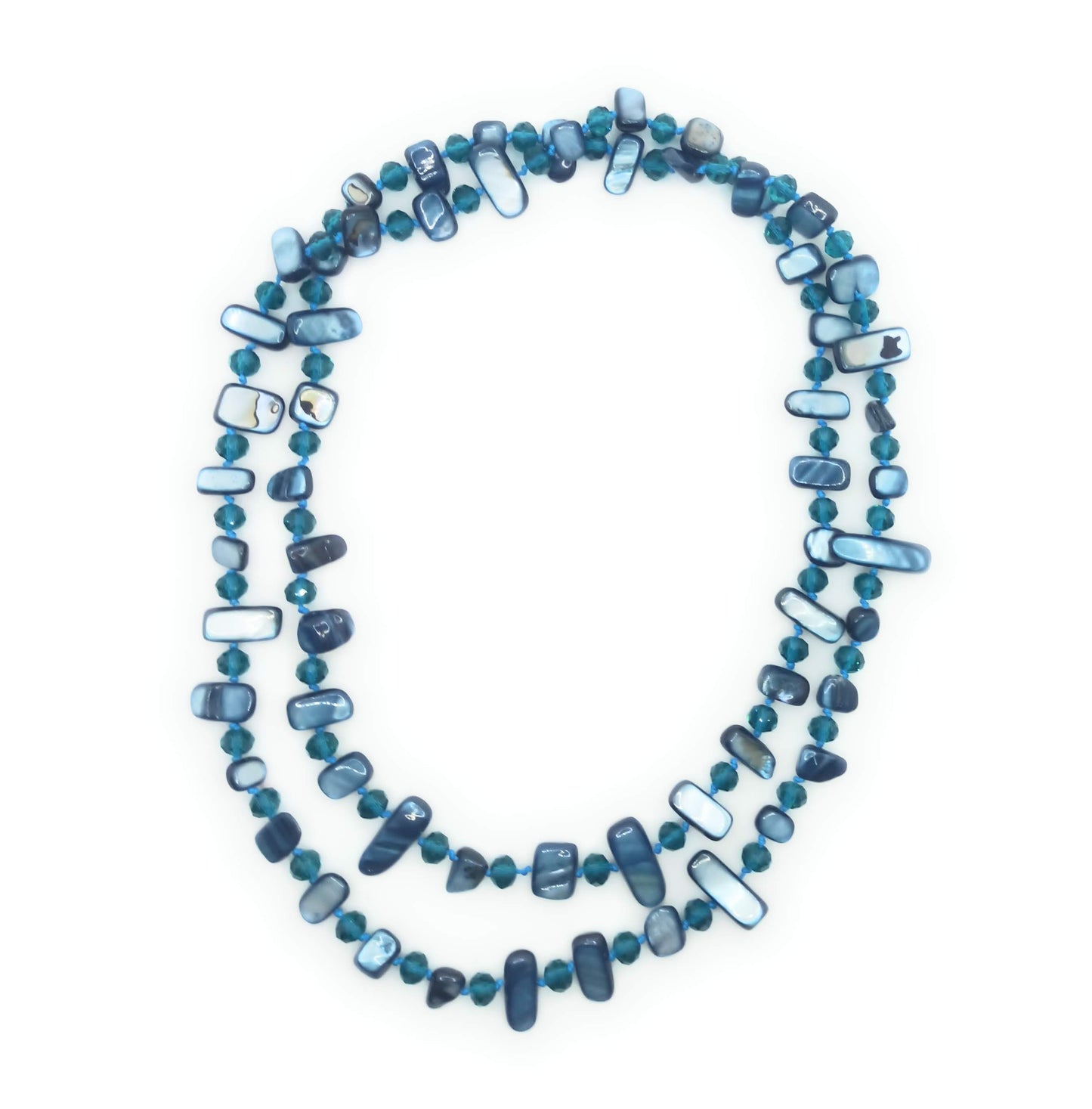 Collar Largo de Nácar · Turquesa