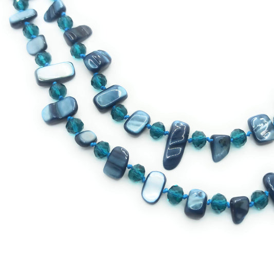 Collar Largo de Nácar · Turquesa