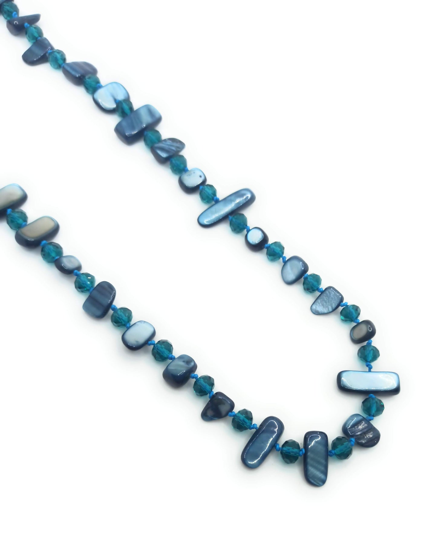 Collar Largo de Nácar · Turquesa