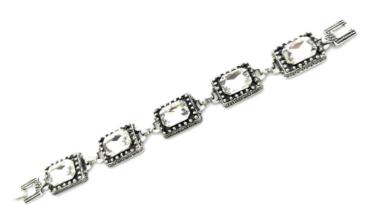 Pulsera Cristales · Blanco (última unidad!)