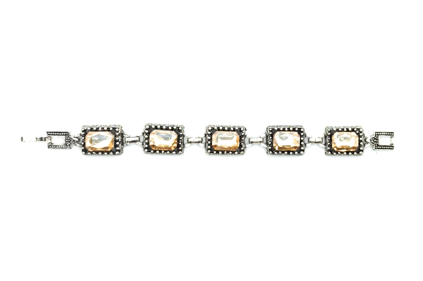 Pulsera Cristales · Marfil
