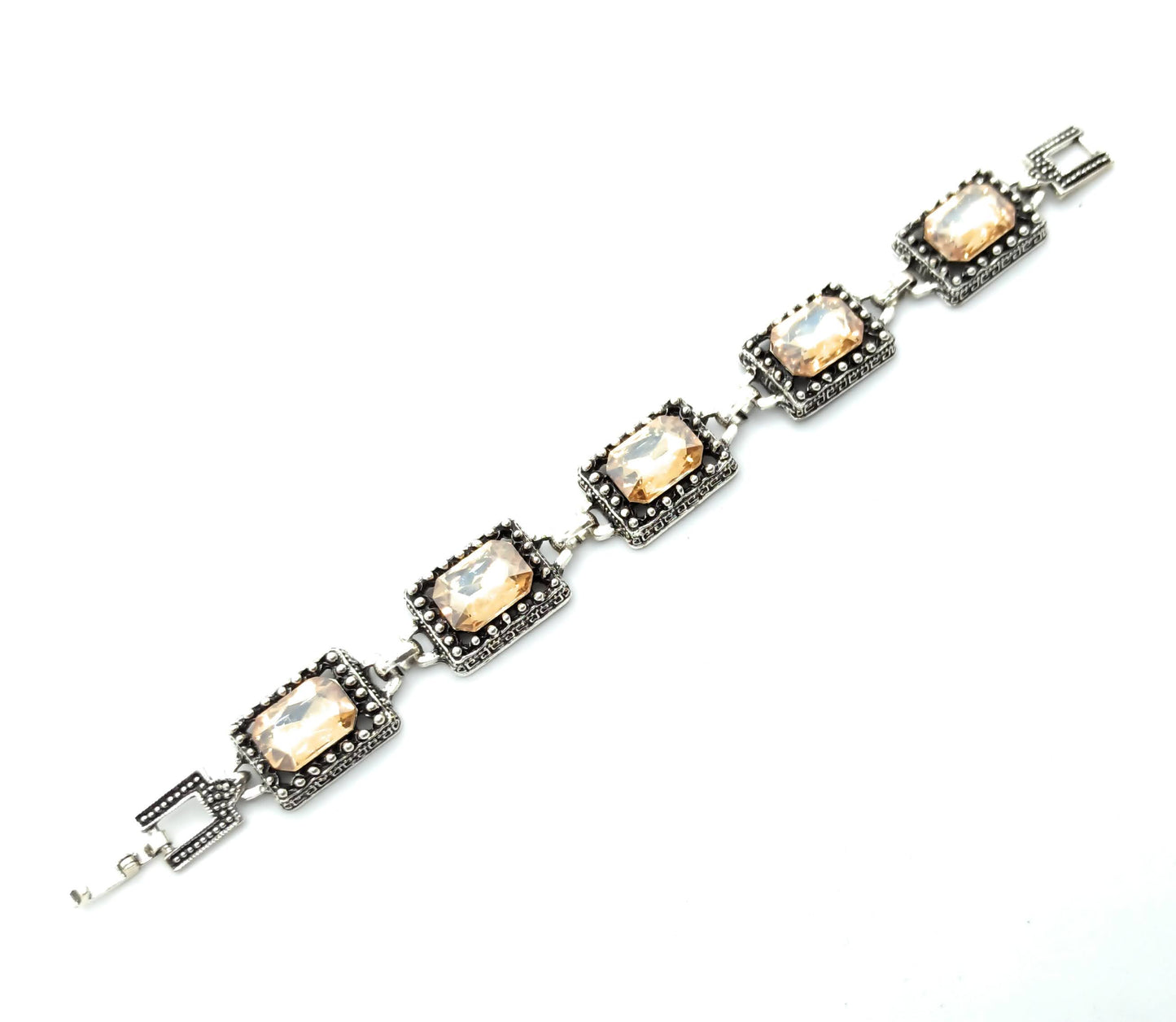 Pulsera Cristales · Marfil
