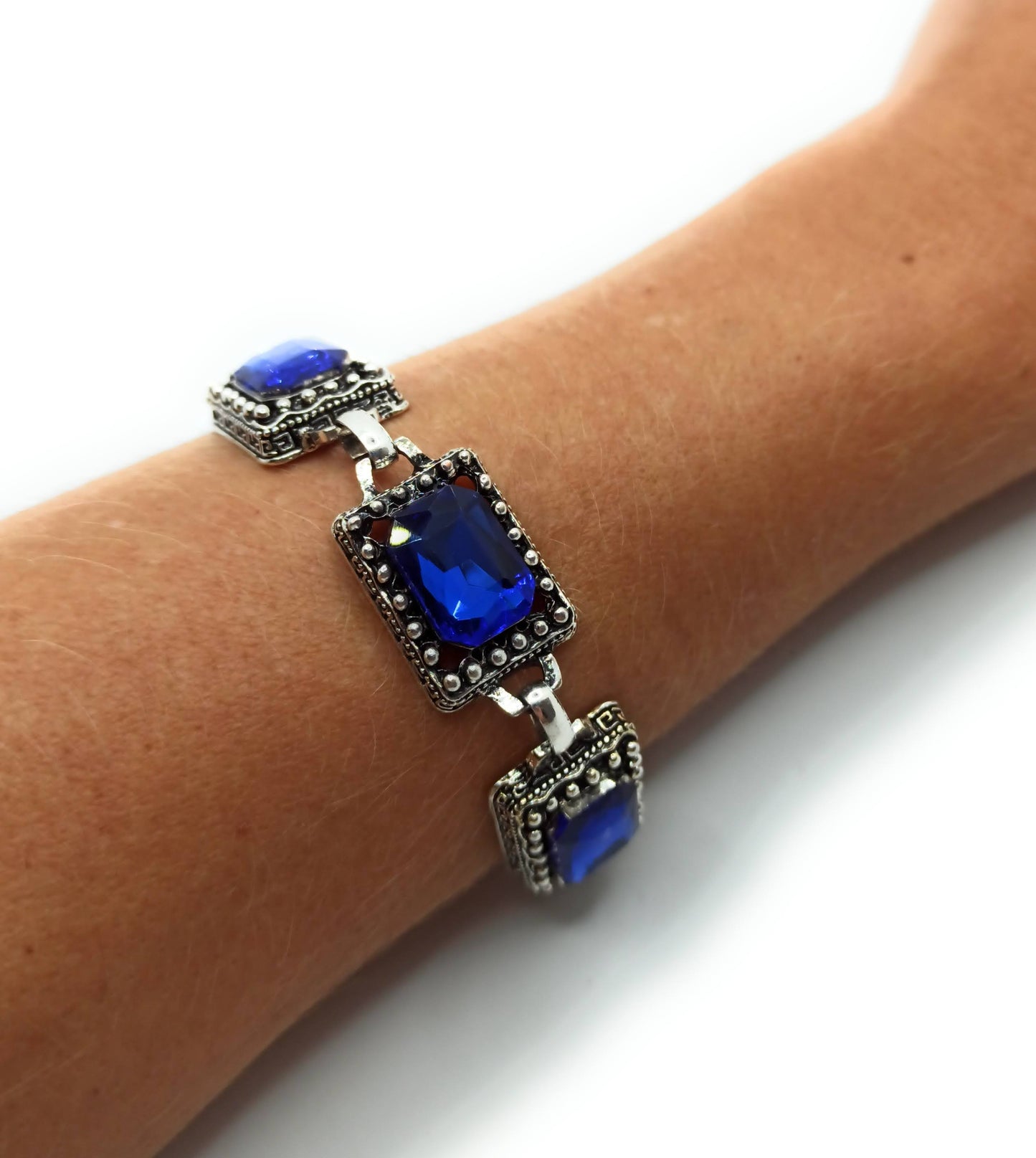 Pulsera Cristales · Azul