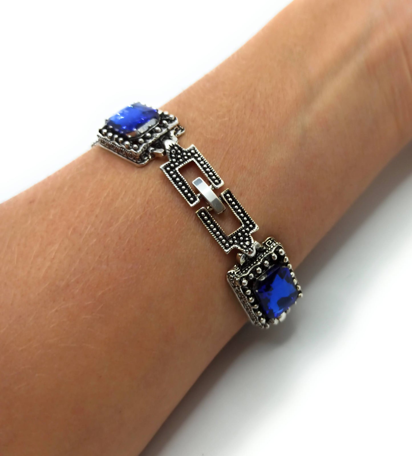 Pulsera Cristales · Azul