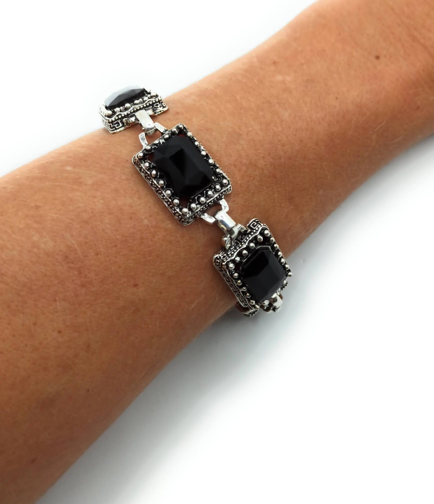 Pulsera Cristales · Negro (última unidad!)