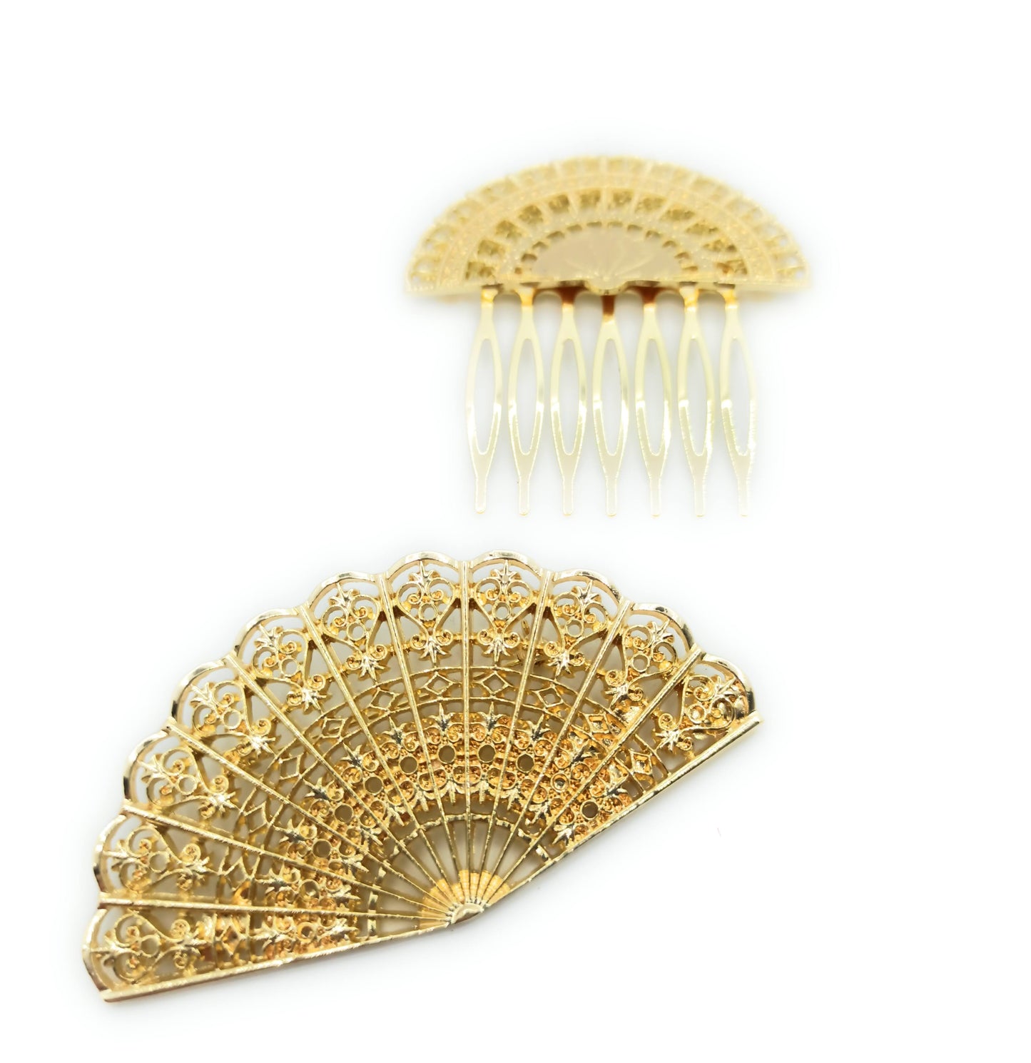 SET: Broche Abanico Talla L + Peineta Abanico Talla M