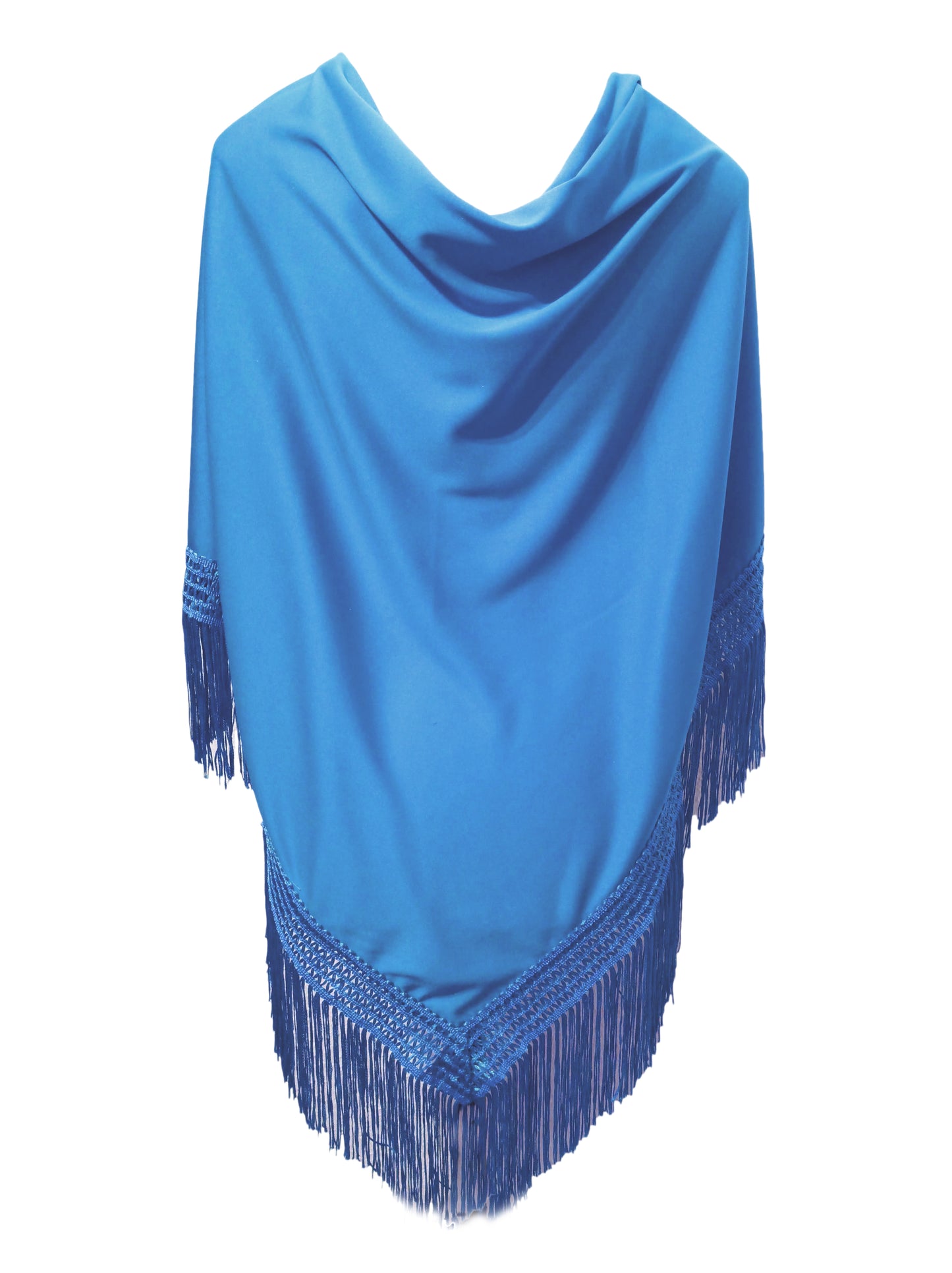 Mantoncillo grande y liso de flamenca · Azul Cielo (160 x 85cm) última unidad!