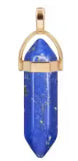 Péndulo Hexagonal de Piedra Semipreciosa Natural con Collar Corto Dorado · Azul Lapis Lazuli (últimas unidades!)