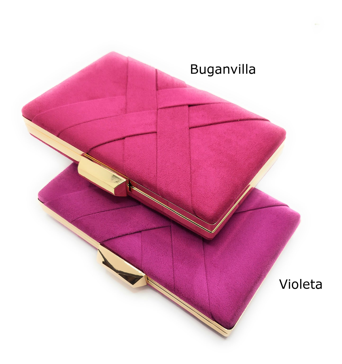 Cartera De Mano Bolso Fiesta · Cruzado Ante Buganvilla