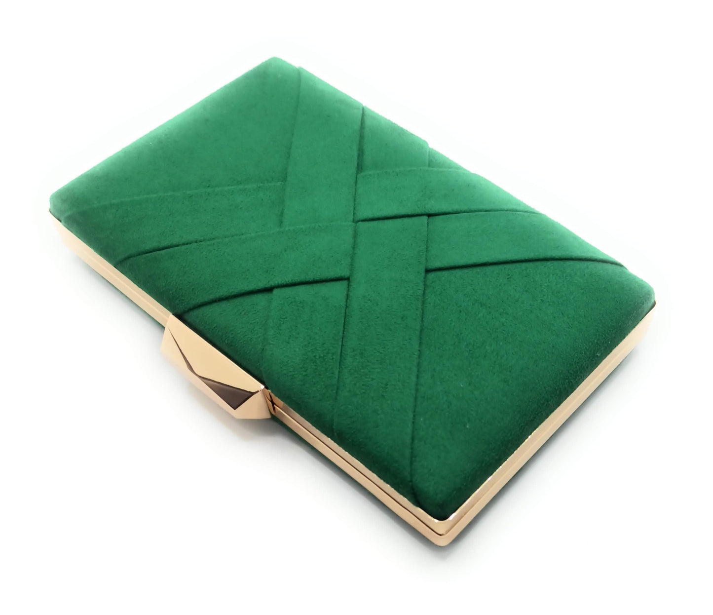 Cartera De Mano Bolso Fiesta · Cruzado Ante Verde Cesped