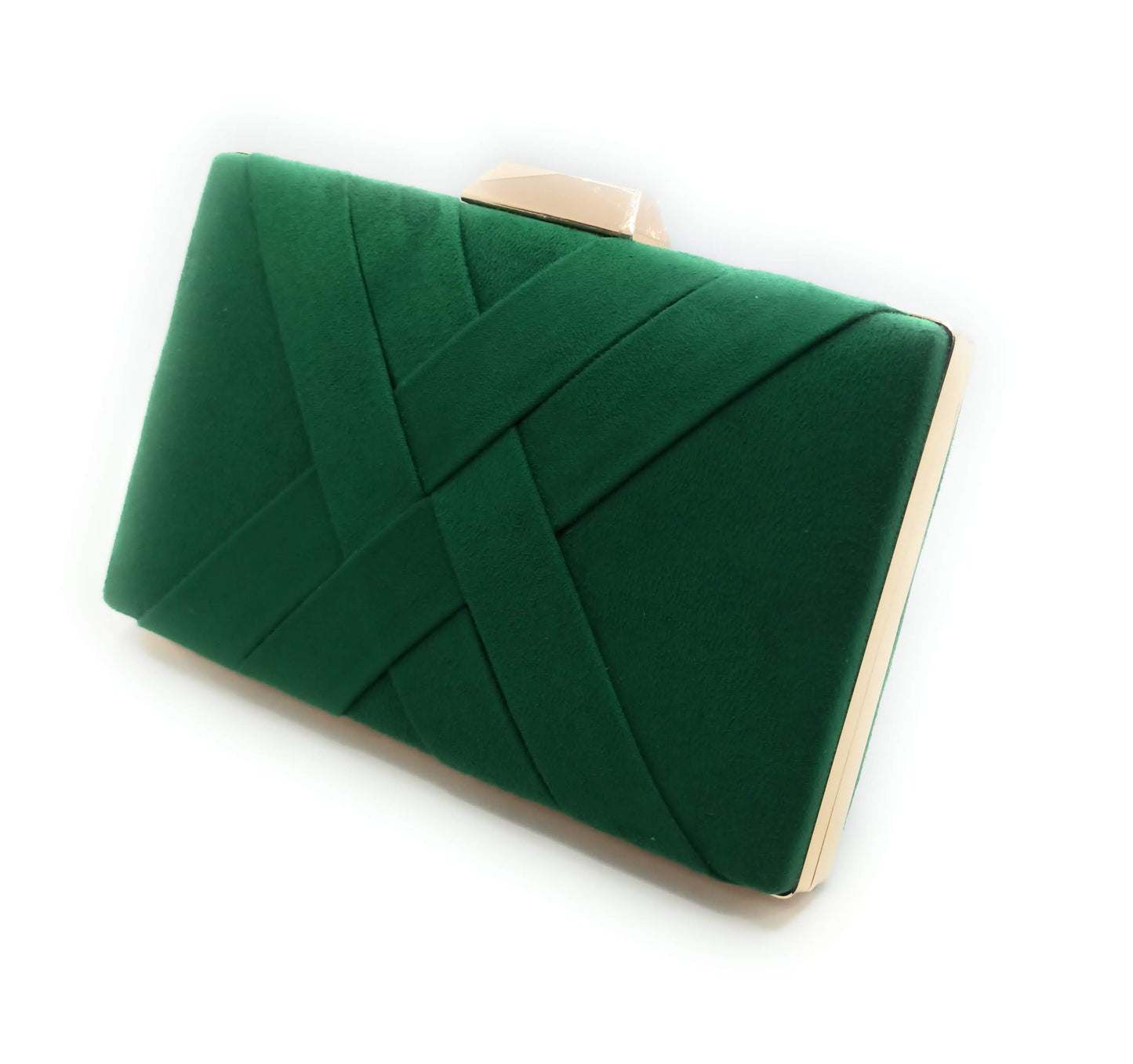 Cartera De Mano Bolso Fiesta · Cruzado Ante Verde Cesped