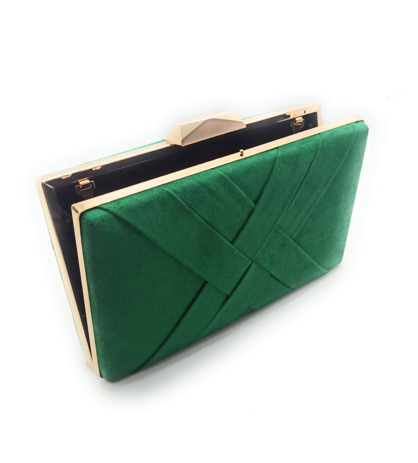 Cartera De Mano Bolso Fiesta · Cruzado Ante Verde Cesped