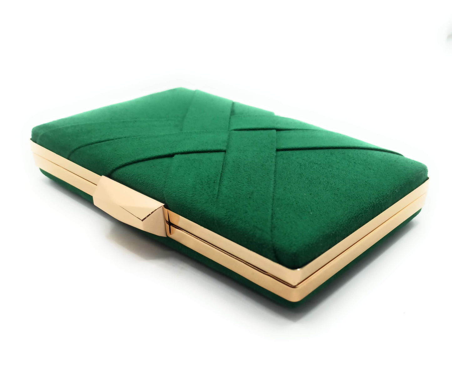 Cartera De Mano Bolso Fiesta · Cruzado Ante Verde Cesped