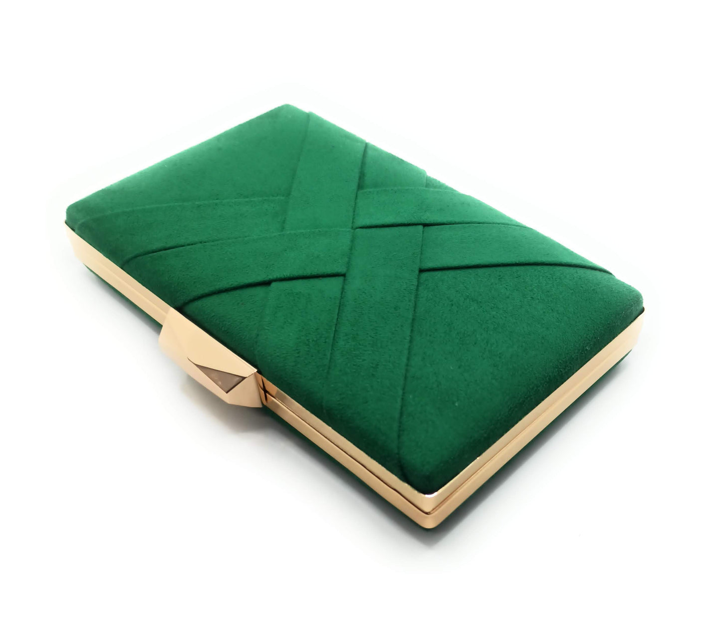 Cartera De Mano Bolso Fiesta · Cruzado Ante Verde Cesped