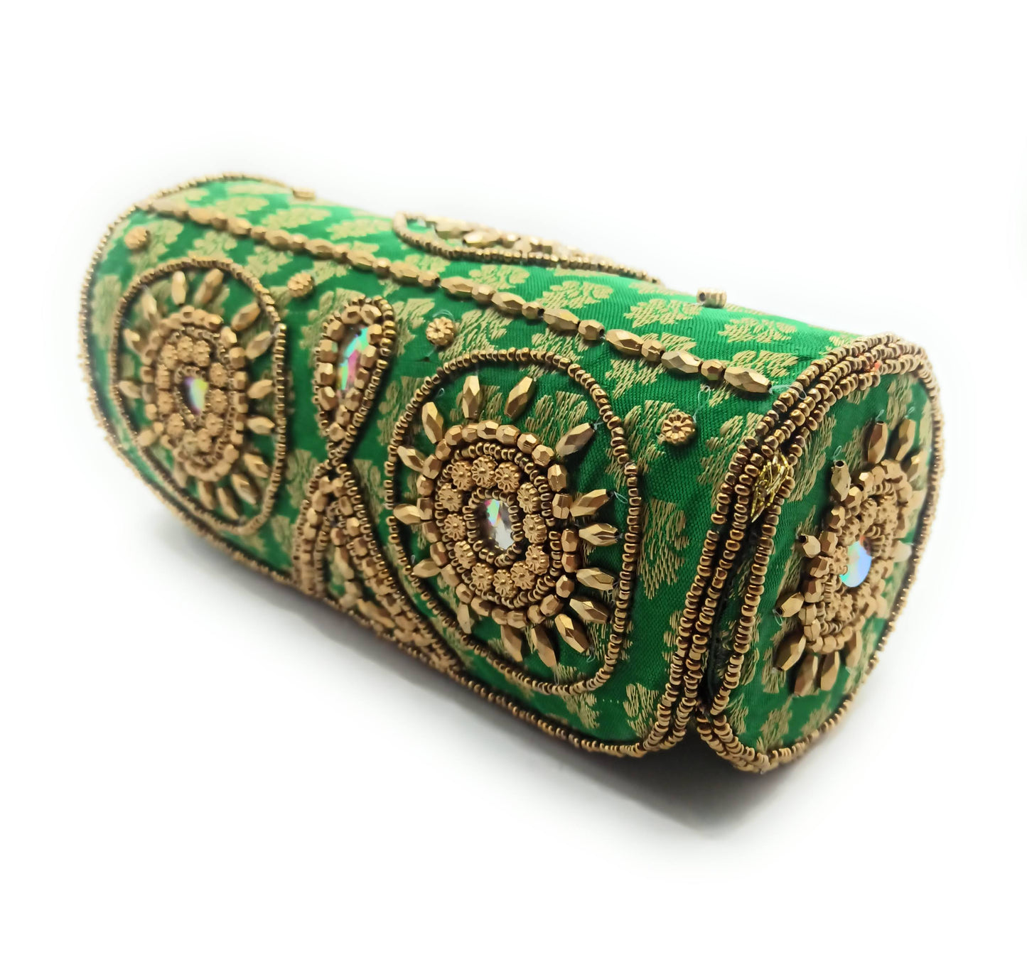 Cartera De Mano Bolso Fiesta Bordado · Artesanía étnica, Tubo Verde (última unidad!)