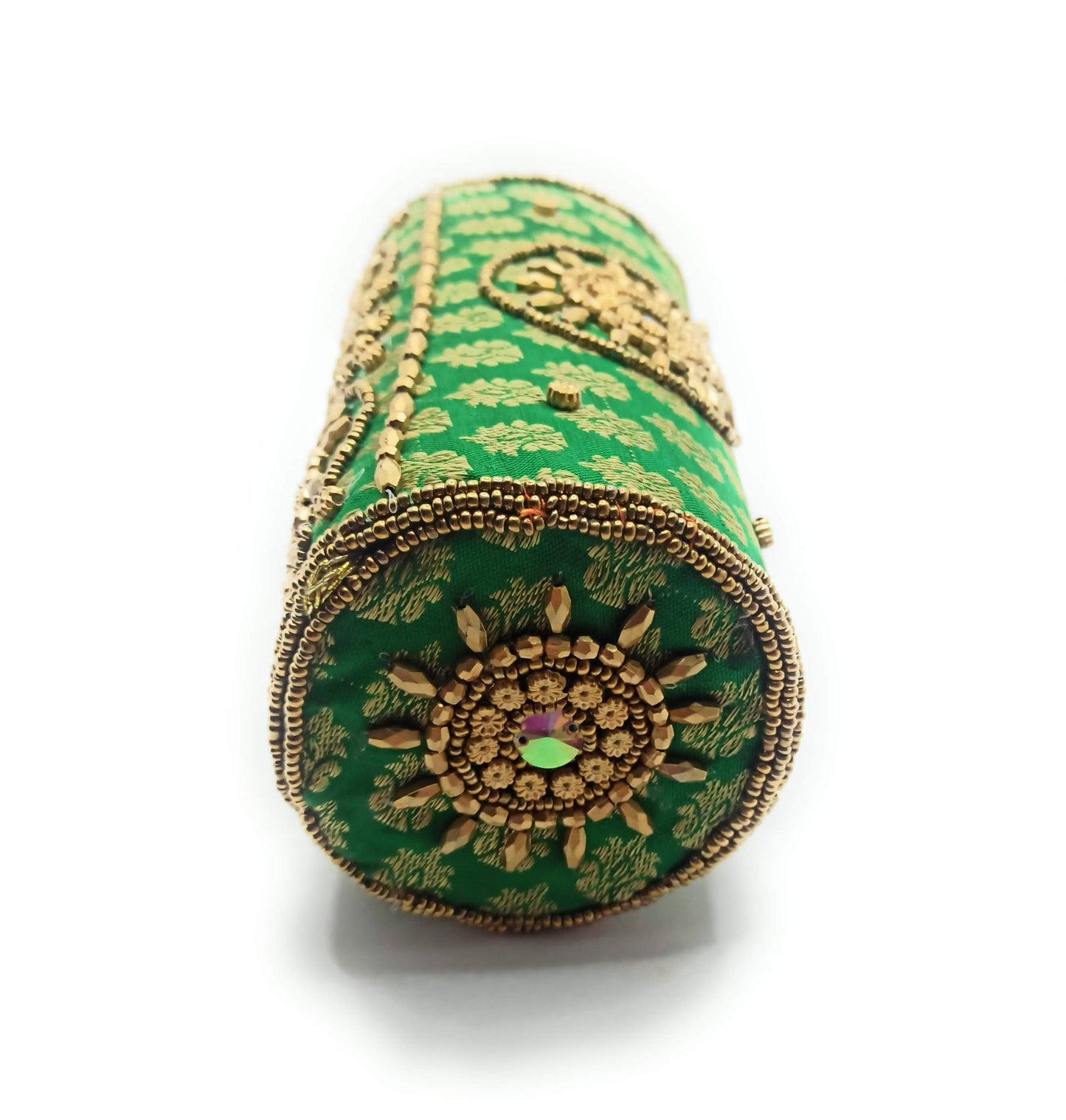 Cartera De Mano Bolso Fiesta Bordado · Artesanía étnica, Tubo Verde (última unidad!)