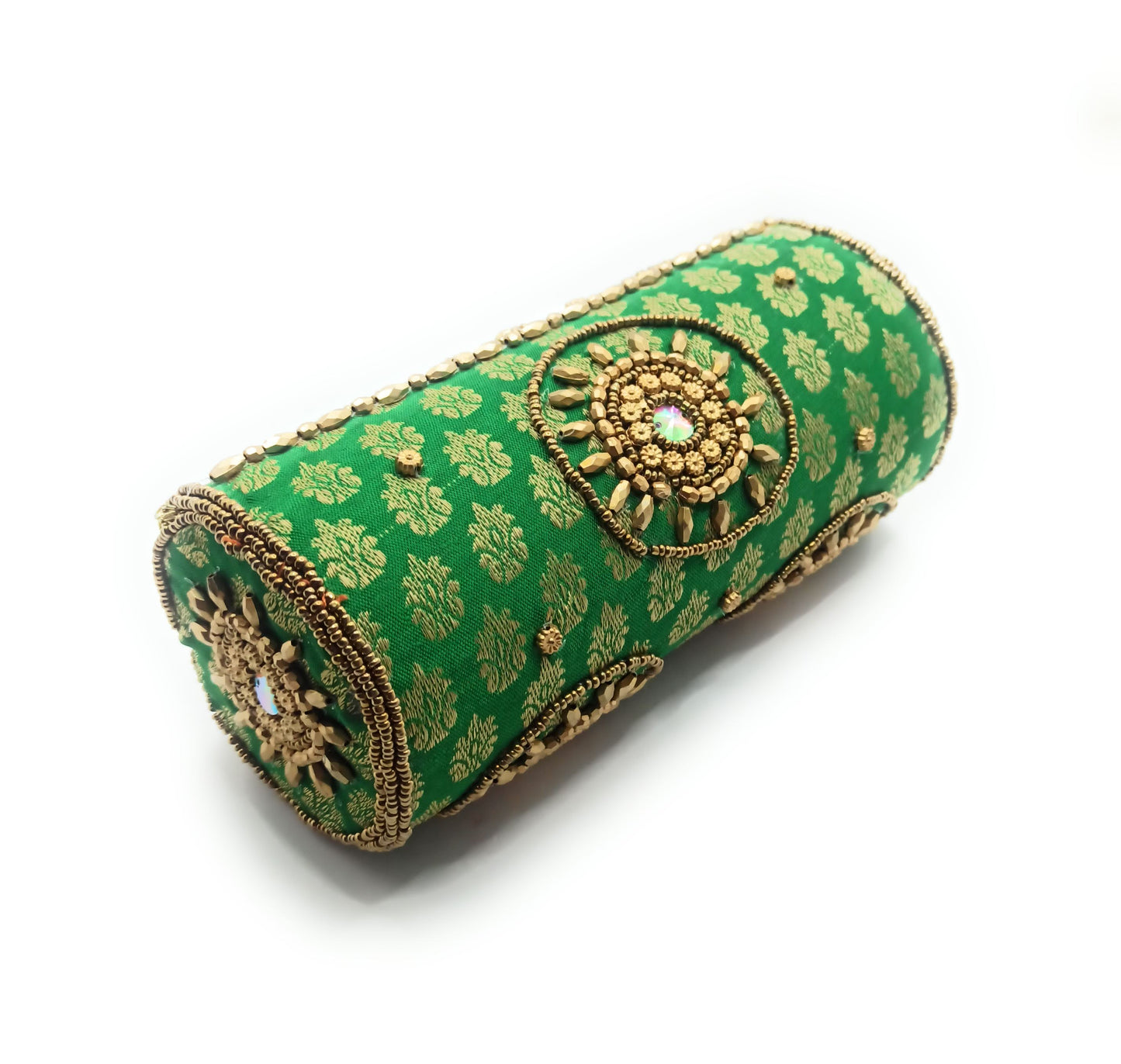 Cartera De Mano Bolso Fiesta Bordado · Artesanía étnica, Tubo Verde (última unidad!)