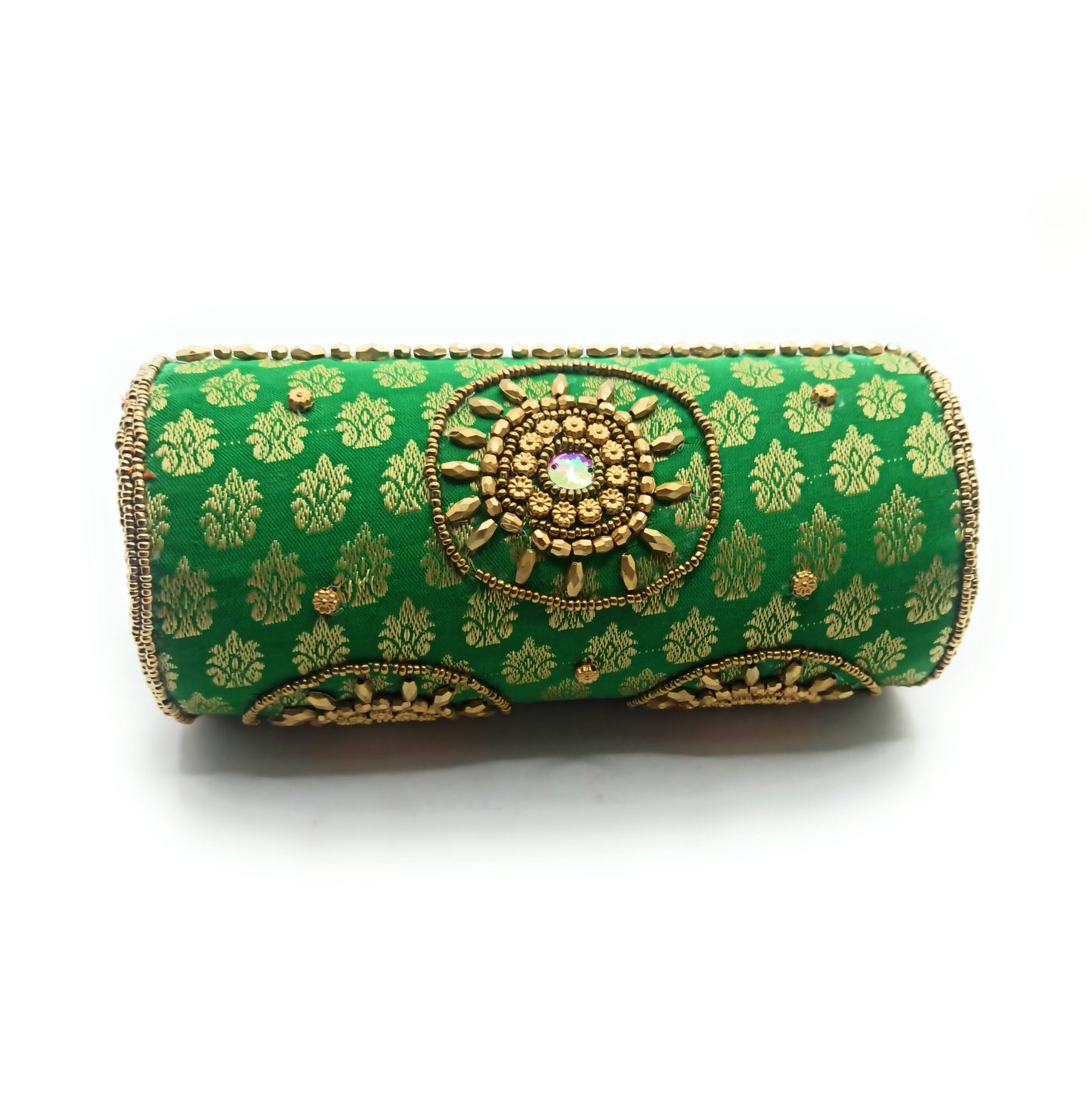Cartera De Mano Bolso Fiesta Bordado · Artesanía étnica, Tubo Verde (última unidad!)