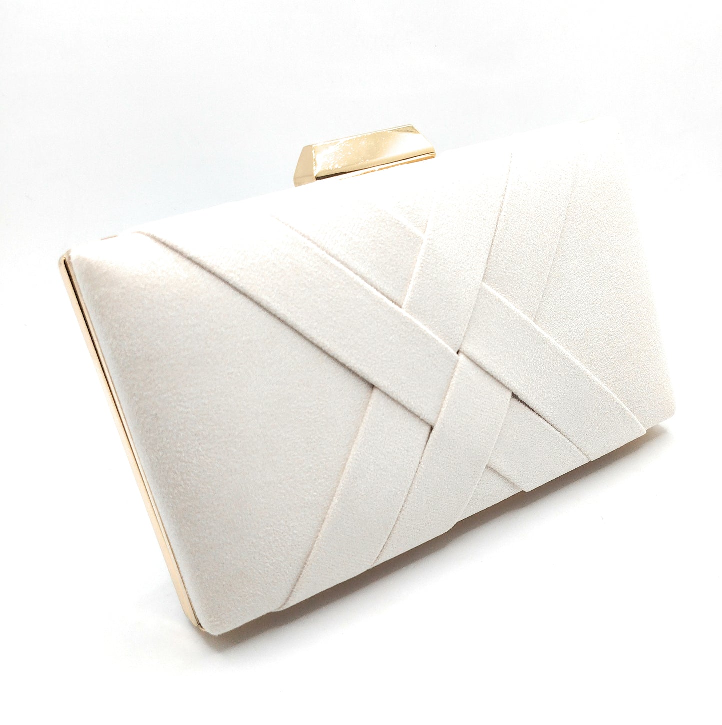 Cartera De Mano Bolso Fiesta · Cruzado Ante Marfil (última unidad!)