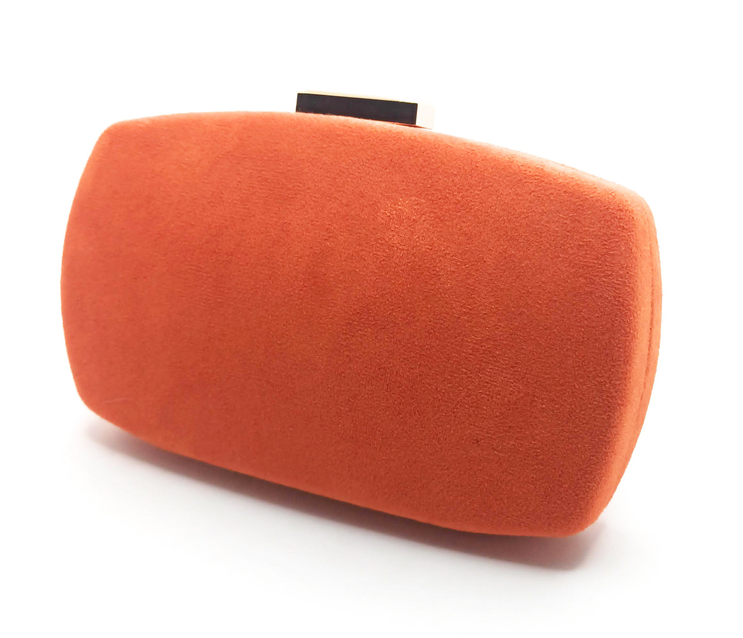 Cartera De Mano Bolso Fiesta · Ante Ovalado Naranja (última unidad!)