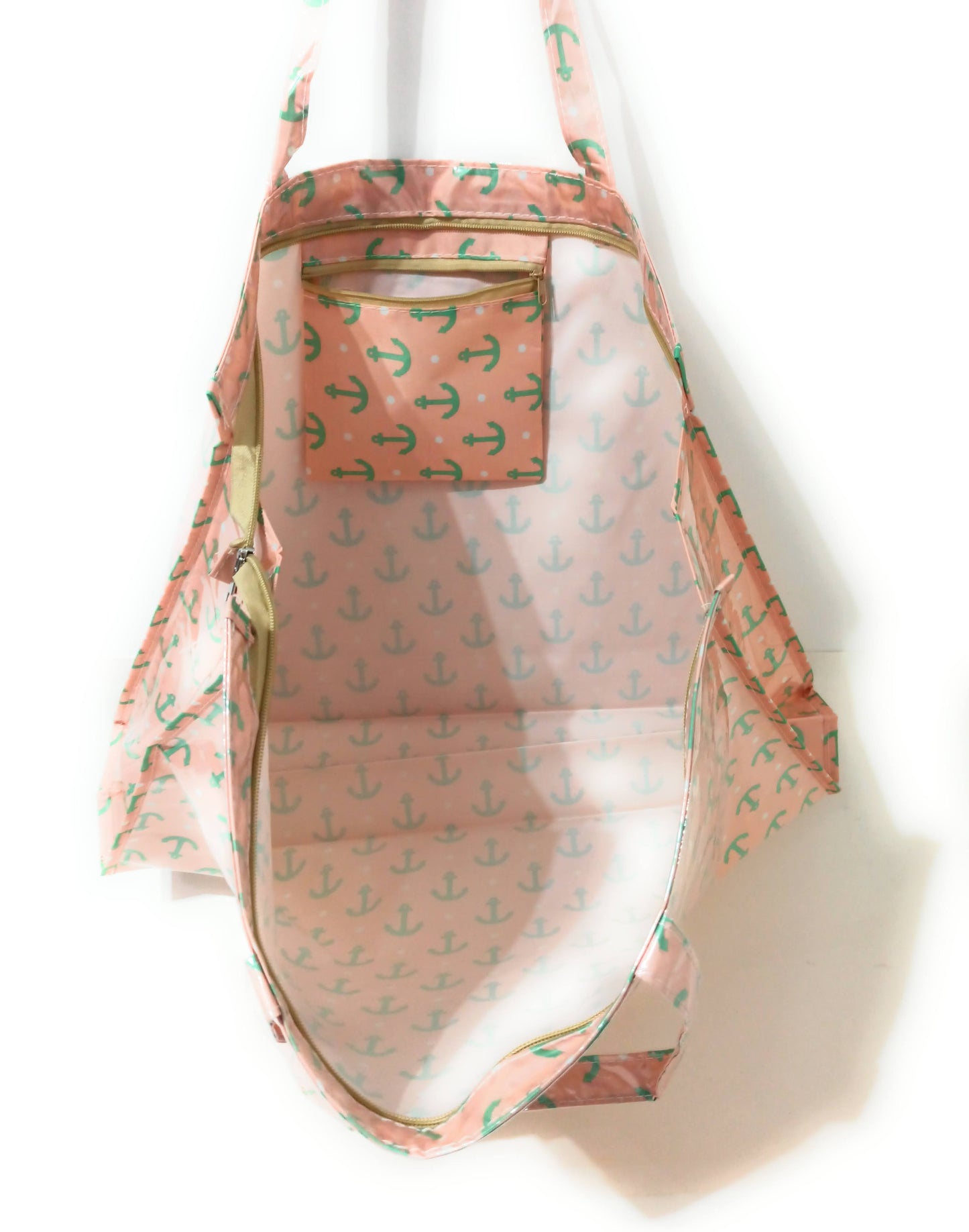Bolso Grande Playa de Plástico reciclado · Ancla Rosa
