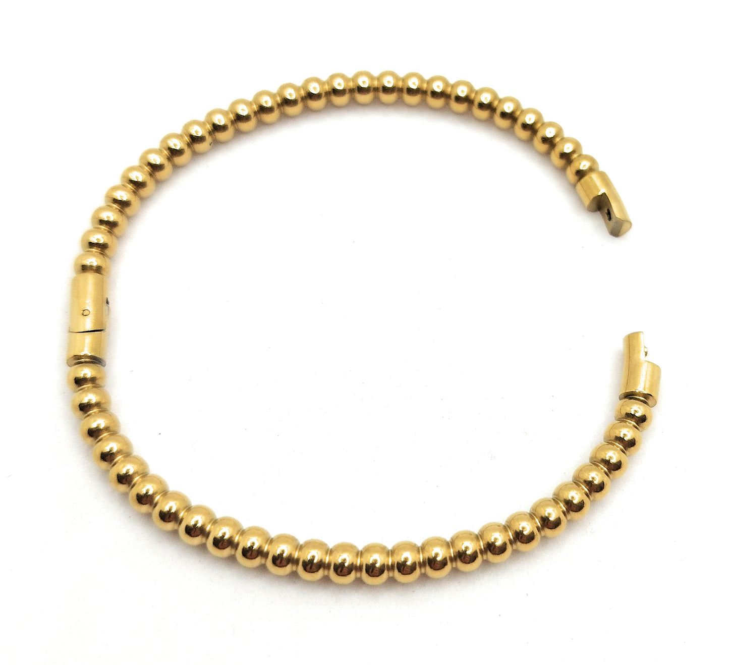 Brazalete Dorado Texturizado · “Pebble Dots” Oro Brillo