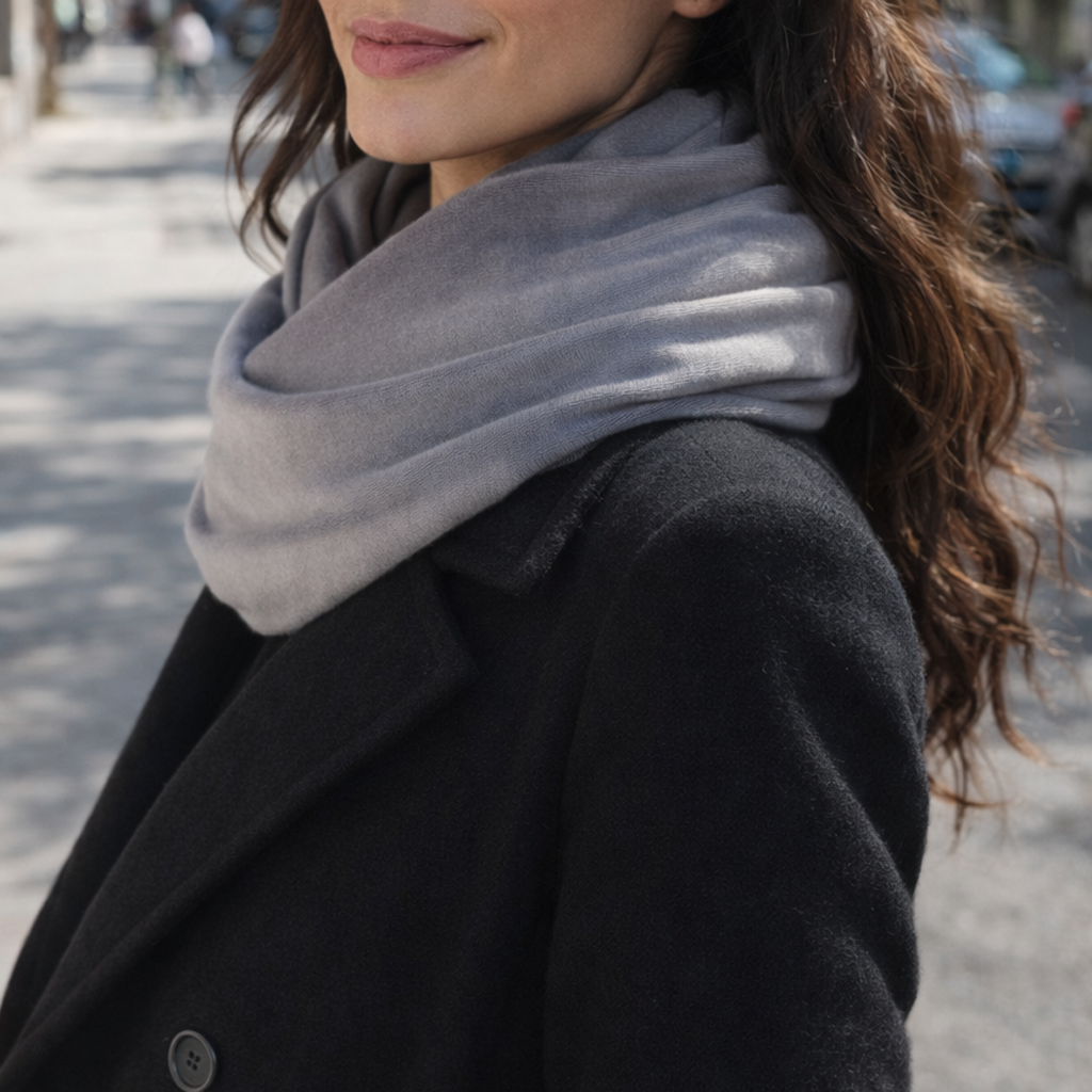 Bufanda Infinita Cuello Mujer · Terciopelo Gris (última unidad!)