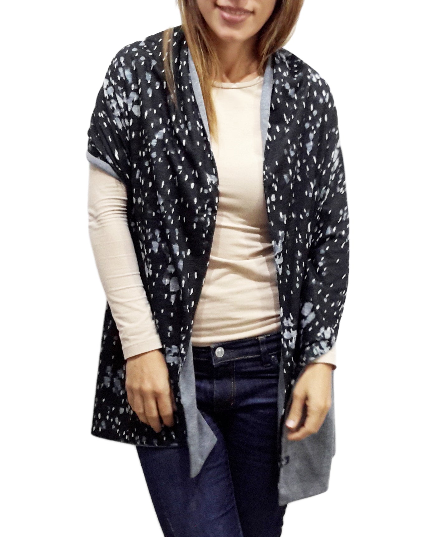 Bufanda Grande de Punto · Gotas