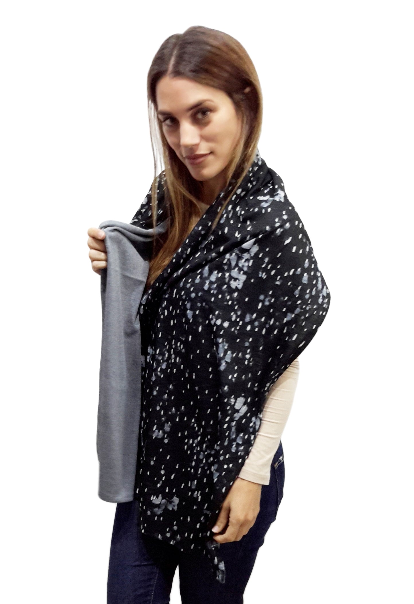 Bufanda Grande de Punto · Gotas