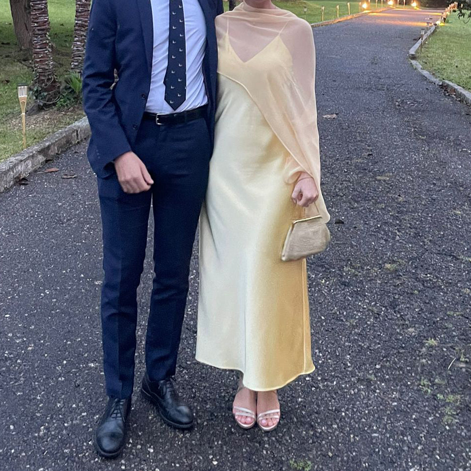 Chal Grande de Chifón – Ligero, Elegante y Hecho en España · Amarillo (50x200cm) última unidad!